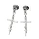 thumbnail image 1 of 361L Colgante de Cruz de de material acero Inoxidable Gota Dandle No Perforante Clip en Pendientes de Halloween Joyería Vintage Tornillo Plata Yinane Pendiente pendiente, 1 of 5