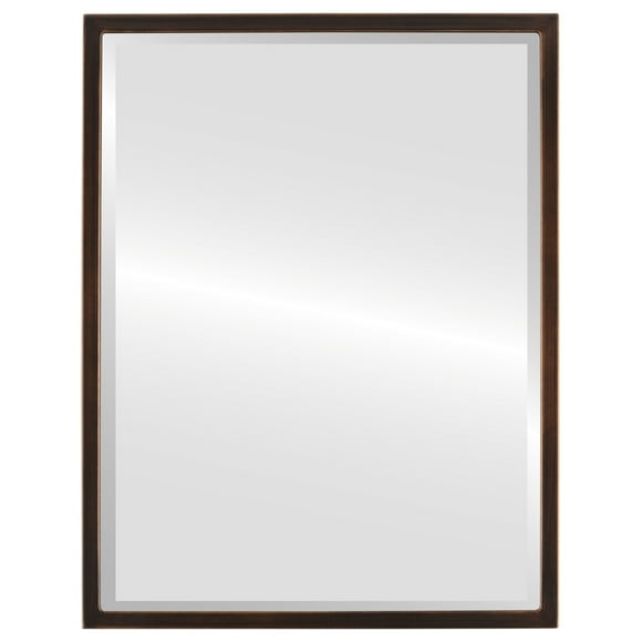 London Framed Rectangle Mirror - Rubbed Bronze - 23" x 29"
