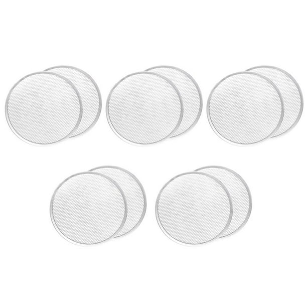 Bandeja de Pizza, Pantalla de Pizza Antiadherente de Aluminio Con Borde Sin Costura de 12 Pulgadas (10 Piezas)