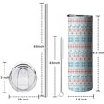 thumbnail image 5 of 20oz Blue and Red Christmas Pattern Skinny Tumblers Stainless Steel Tumbler with Lid and Straw,Vacuum Insulated Double Wall Travel Tumbler Cups with Cleaning Brush for Coffee,Tea, 5 of 6