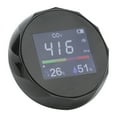 thumbnail image 4 of Detector de calidad del aire de pared multifunción con carga USB, medidor de temperatura y humedad de CO2, color negro, 4 of 10