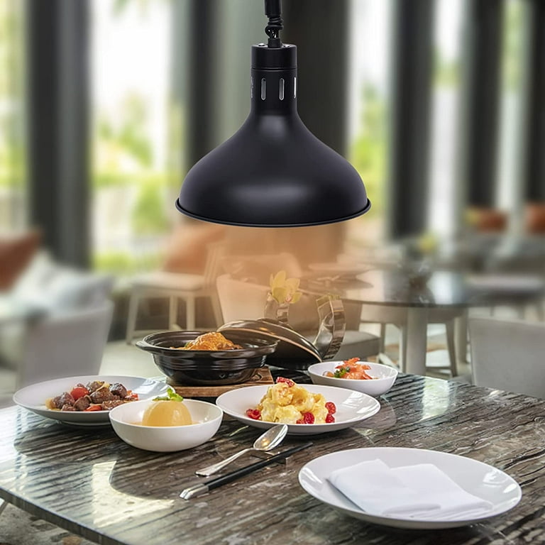 Miumaeov 250W Food Heating Lamp 110V Commercial Portable Food Buffet Warmer  Lamp Trumpet Shape Hanging Food Heat Lamp for Restaurant Home Cafeteria Use  - Walmart.com