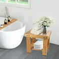 thumbnail image 3 of Multi-Functional Bamboo Step Stool, Compact Use for Indoor and Outdoor Activities with Non-Slip Feet, Lightweight Bamboo Shower Bench, 3 of 5