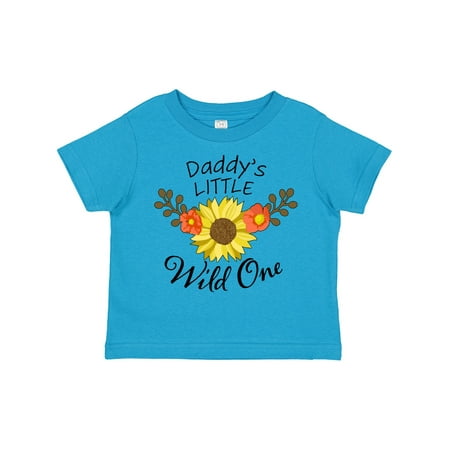 

Inktastic Daddy s Little Wild One with Sunflower Gift Toddler Boy or Toddler Girl T-Shirt