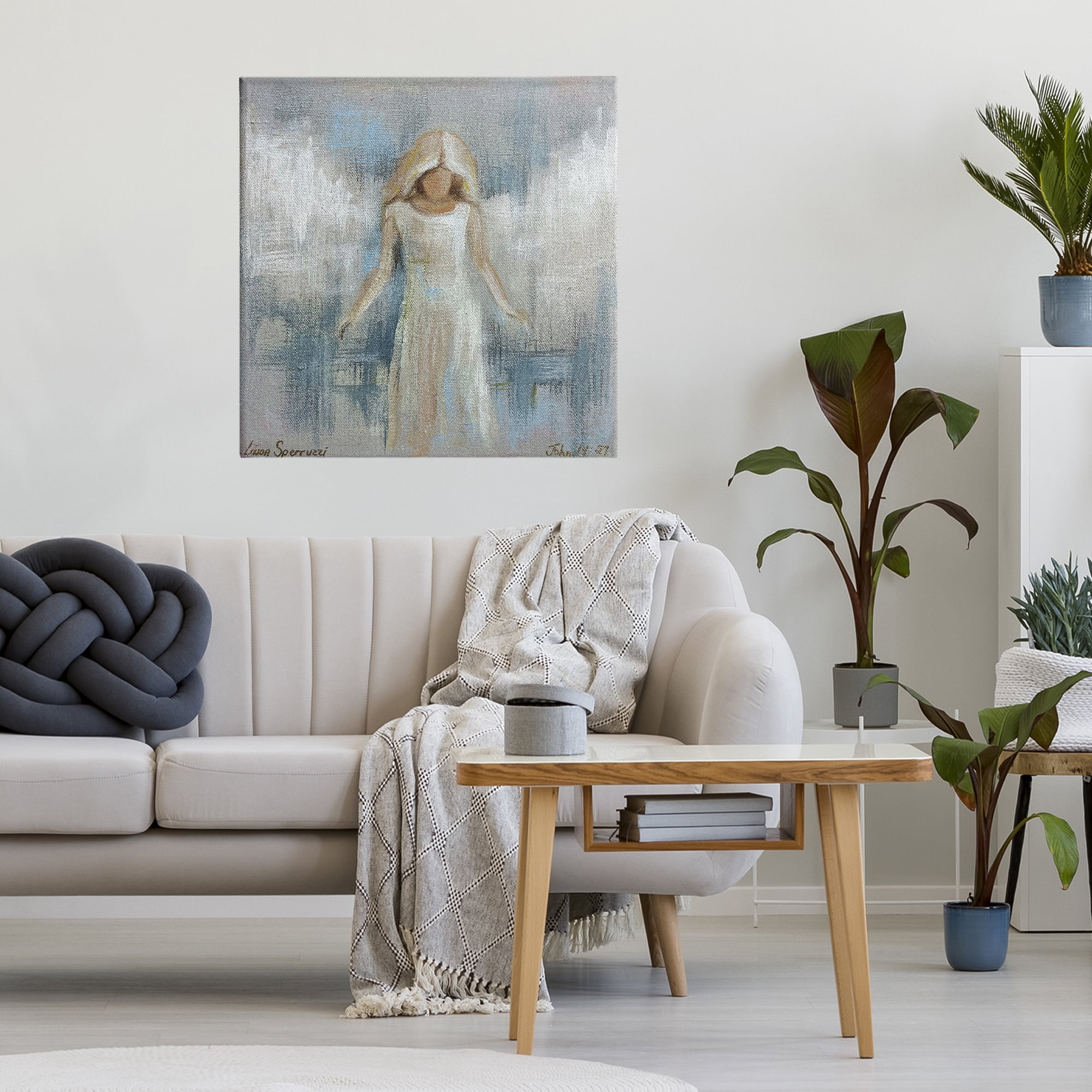 Stupell Industries Ethereal Peace Angel Canvas Wall Art, design by Linda Sperruzzi