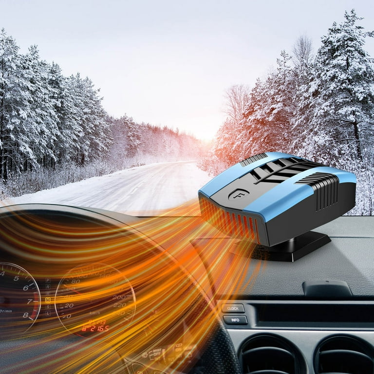 Yhmxh Car Heater 12V 150W Portable Heaters for Vehicle, 2-in-1  Heating/Cooling Fan,Plug in Car Heater for Cigarette Lighter,360° Rotatable  Defogger 