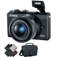 thumbnail image 1 of Canon EOS M100 Mirrorless Camera - Black + 15-45mm Lens Starter Bundle 52, 1 of 3