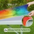 thumbnail image 6 of Rainbow Tie Dye Ink Pattern Square Fitted Tablecloth with Elastic Edge,Square Table Cover,Washable Elastic Table Cover for Home Kitchen Party Decor 34"x34", 6 of 6