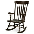 thumbnail image 1 of Gymax Wooden Rocking Chair Single Rocker Indoor Garden Patio Yard Coffee, 1 of 7