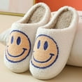 thumbnail image 1 of Smiling Face Plush Cotton Slippers Female Home Cute Thick-soled Cartoon Non-slip, 1 of 2