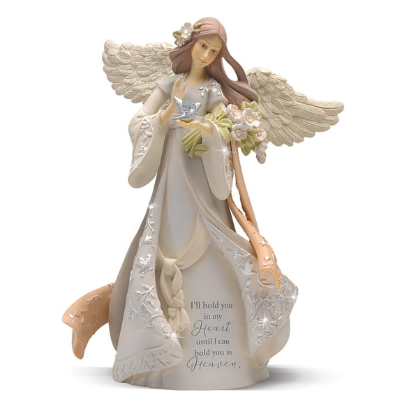 The Hamilton Collection I'll Hold You In My Heart Remembrance Angel Figurine by Karen Hahn 7-inches