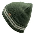 thumbnail image 2 of Empire Cove Winter Knit Striped Beanie - Olive, 2 of 4