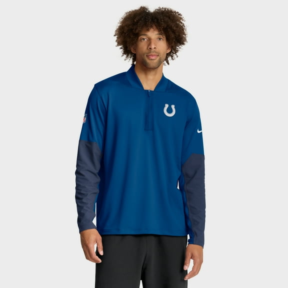 Men's Nike Royal Indianapolis Colts Sideline Dri-FIT Half-Zip Pullover