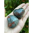 thumbnail image 2 of Bloodstone Gemstone Hearts, Polished Bloodstone Puffy Hearts, Bloodstone Palm Stone, Bloodstone Heart (1 Heart）, 2 of 9
