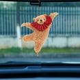 thumbnail image 2 of Shisuyan Rearview Mirror Decor Plush Bear Pendant Stuffed Animal Charm Car Mirror Hanging Accessories, 2 of 8