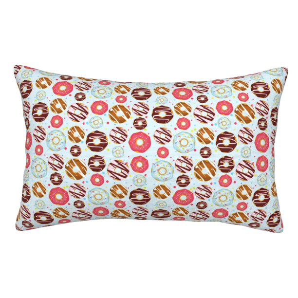 Balery Colorful Donuts Funda de Cojín Estampada, Regalos para Mujeres, Regalos de Amor para Ella, Regalos para Novia o Esposa, Funda de Almohada-14"x20"