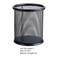 thumbnail image 5 of Grandest Birch 2PCS Pen Holder Large Capacity Anti-deform Wrought Iron Pencil Ruler Stationery Storage Bucket for Student supplies Black Wrought Iron, 5 of 6