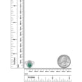 thumbnail image 3 of Gem Stone King 925 Sterling Silver Oval Green Malachite Halo Engagement Ring for Women (3.20 Cttw, Gemstone Birthstone, Oval 8X6MM, Size 9), 3 of 4