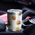 thumbnail image 4 of 30oz Classic Halloween Pumpkins Pattern Tumblers Stainless Steel Tumbler with Lid and Straw,Vacuum Insulated Double Wall Travel Tumbler Cups Mug with Cleaning Brush for Coffee,Tea, 4 of 7