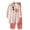 Pink, variant on 2Pcs/Set Shirt Pants Set Long Sleeve Casual Trendy Elastic Waist Breathable Daily Garment Polyester Stripes Blouse Pants Suit Spring Clothes