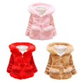 thumbnail image 5 of GYRATEDREAM Toddler Baby Girls Winter Fleece Coat Hooded Snowsuit Thicken Warm Jacket Outwear Overcoat, 5 of 5