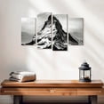 thumbnail image 2 of Elephant Stock Monochromic Matterhorn Mountain Wall Art - Horizontal Multi Panel Canvas - Living Room Wall Decor - Nature Multi Panel - Black And Gray Decor - 24" x 14", 2 of 4
