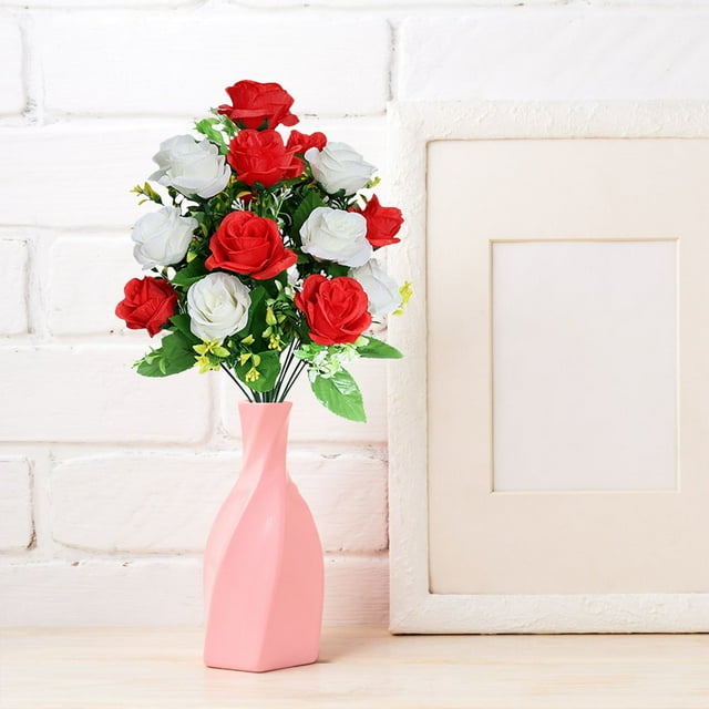 TIMIFIS Artificial Flowers for Outdoors Simulation of 18 Roses Exquisite European-Style Artificial Flowers Shooting Props Decorative Artificial Flowers Flower Arrangements Outdoor Faux Plants