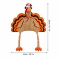 thumbnail image 3 of Thanksgiving Plush Turkey Hats Turkey Cap for Men Women Thanksgivings Night Event Dress-up Cosplay Costume Accessories, 3 of 5