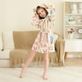 thumbnail image 3 of FORMRS Niños Bathrobe Unisex Hooded Robe Soft Plush Pajamas Sleepwear, Size 4-6T, Blue Beach Toys Pattern, 3 of 7