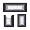 thumbnail image 2 of SSZMDLB Microfiber Bathroom Rug Set 3 Piece, U-Shaped Contour Bath Mat, Soft Absorbent Non-Slip Machine Washable Rugs for Toilet Tub Shower, Velvet Fleece Floor Mats, 2 of 7