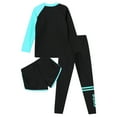 thumbnail image 4 of YONGHS Girls 3Pcs Long Sleeve Swimwear UPF 50+ Swimsuit for Diving Snorkeling Surfing Blue 11-12, 4 of 7