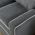 thumbnail image 5 of DEALTOPS Modern Sectional Sofa Corduroy Upholstered Sleeper Sofa Couch 3 Seater Sofa Chair for Living Room - Gray, 5 of 8