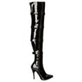 thumbnail image 5 of Ellie Shoes E-511-Buckleup 5" Heel Stretch Womans Thigh Boot with Buckles & Inner zipper. 5 / Black, 5 of 8