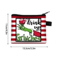 thumbnail image 2 of Christmas Grinch Gift Bag Grinch Christmas Decorations Grinch Christmas Bags Christmas Children's Wallet Printed Polyester Card Bag Coin Key Storage Bag, 2 of 2