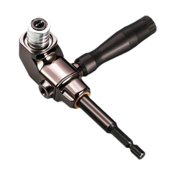 Adaptador de taladro de ángulo recto, herramienta de extensión de taladro eléctrico, extensión de curva de taladro resistente de 90 grados para