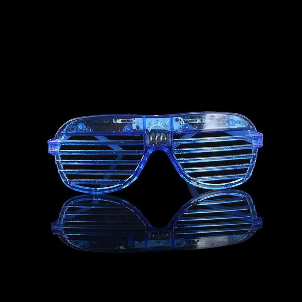 Led Glasses Light Up Shutter Shades Sunglasses Glow In The Dark Neon Party Toys