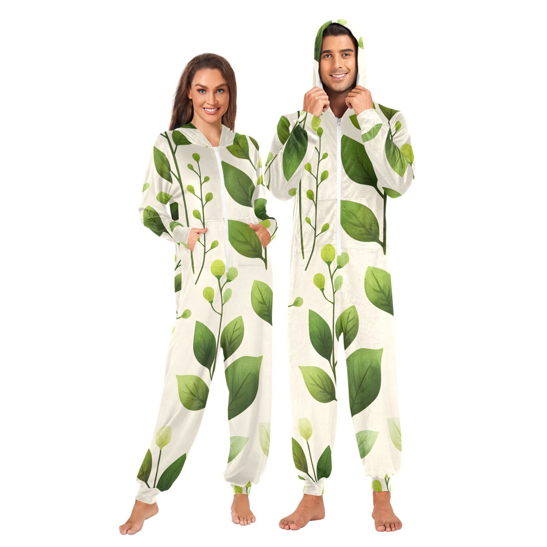 Joyfy Adult Unisex Lamb Costume Pajama, Plush Hooded Zippered