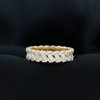 2 CT Moissanite Anniversary Eternity Band Ring, 14K Yellow Gold, US 9.50