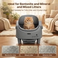 thumbnail image 4 of Open-Top Automatic Cat Litter Box, Self Cleaning Cat Litter Box with App Control & Weight Monitoring, 10.5L Large Capacity for Multiple Cats, Ultra-Quiet & Odor Control, 1 Rolls Refill Bags Included, 4 of 8