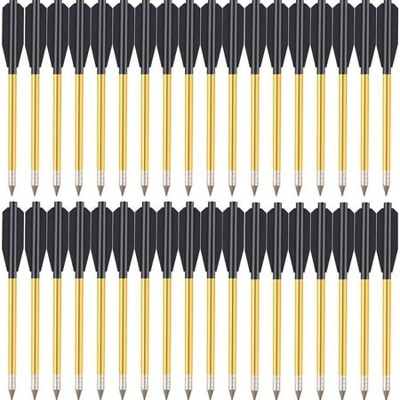 36pcs 6.25 Aluminium Arrows Crossbow Bolts Steel Tips for Crossbow