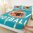 thumbnail image 3 of jejeloiu Rugby Game Gaming Bed Sheets,Football Sport Lover King Sheets For Kids 4 Pieces, 3 of 7