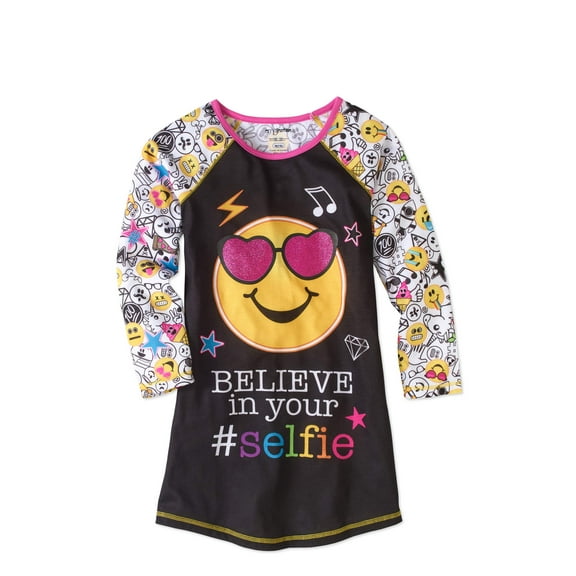 AME Sleepwear Girls Emoji Believe In Your #Selfie Nightgown (4/5)