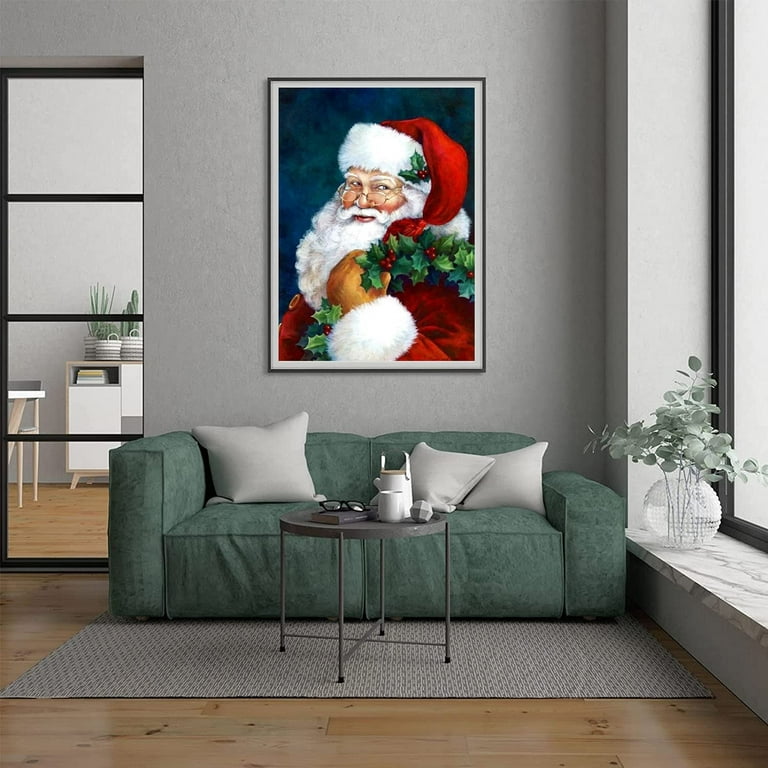 5D Santa Claus Diamond Painting, Full Drill Christmas Diamond Painting for  Adults and Kids,Round Gem Art Perfect for Relaxation and Home Wall Decor