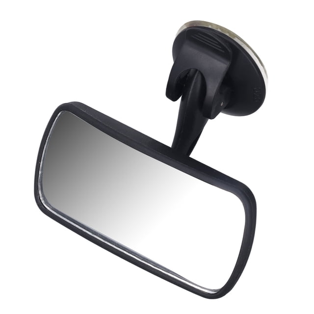 Espejo Retrovisor Para Bebé, Espejo De Observación Estable Para Niños, Resistente, Ancho, Negro, Con Ventosa Para Coche