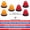 3x Amber+3x Red, variant on All Star Truck Parts 3.5" Diameter 16 LED Round Cone Trailer Side Marker Lights 10x Red Clear Lens