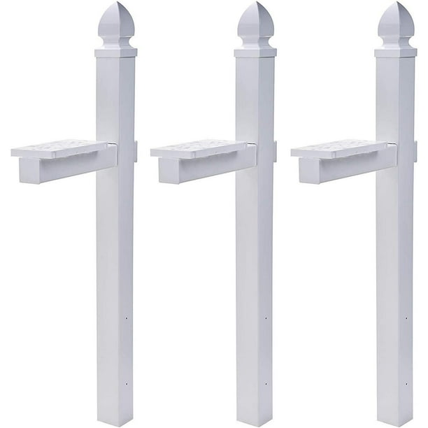 Gibraltar Mailboxes Whitley 4x4 RustProof Plastic White, CrossArm