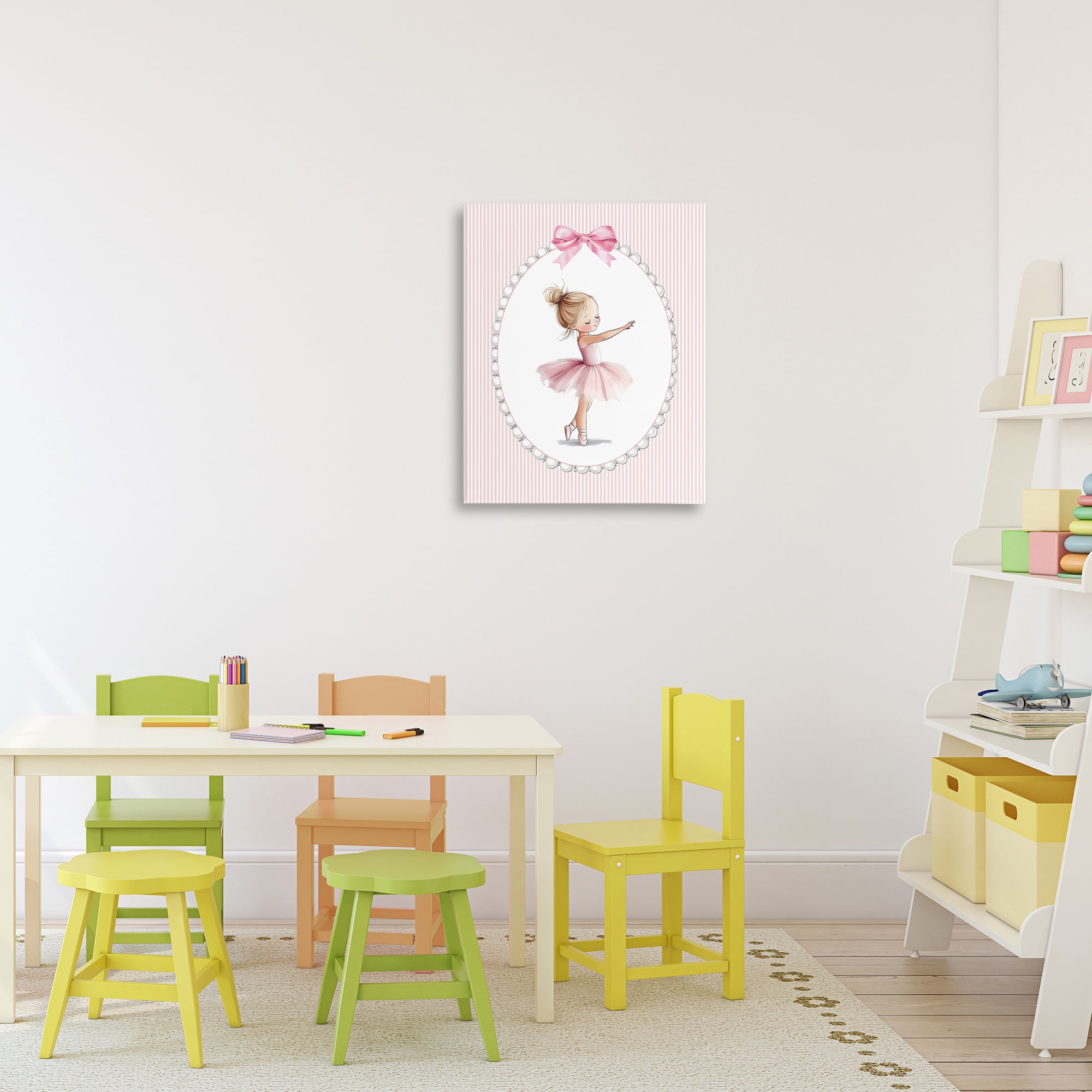 Stupell Industries Blush Pink Ballerina Canvas Wall Art, design by Christine Simpson Art