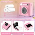 thumbnail image 2 of YYhl Instant Print Kids Camera 1080P Selfie Digital Camera, Christmas Birthday Gifts Portable Travel Toy for Boys & Girls Age 3-12 Pink, 2 of 6