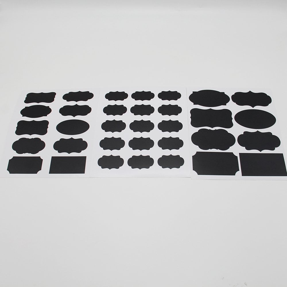 Chalkboard Labels Bundle Saves You Money: 146 Stickers + 2 Erasable White Chalk Markers. BEST Large Reusable Labels+Liquid Chalk Pen