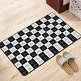 thumbnail image 3 of XMXY Checkered Freemason Mason Symbol Area Rugs Doormat Outdoor Entrance, Facecloth Non-slip Floor Mat Rug for Living Room Kitchen Sink Area Indoor,36"x24", 3 of 9